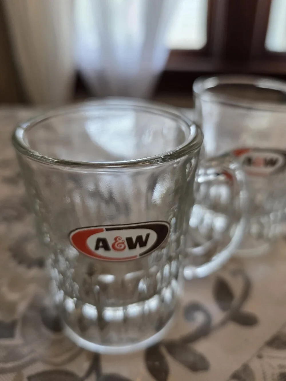 A&W Root Beer Vintage Mini Glass Mugs Set of 2.3/8 - 3.25